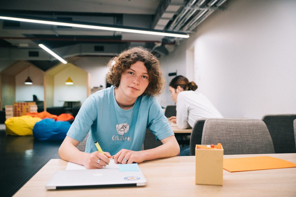 Student completing personalised learning activities at IDEA Fremantle