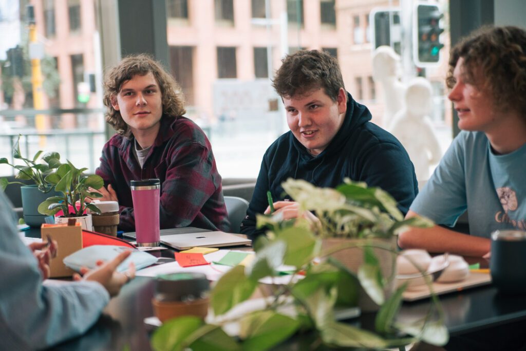 Teen students taking part in hands-on learning